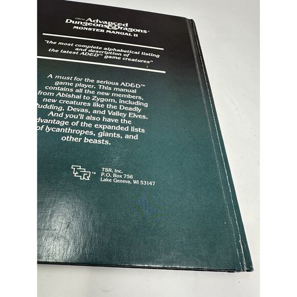 Advanced Dungeons & Dragons Monster Manual II 2 1983 Hardcover TSR #2016 AD&D - Picture 11 of 14